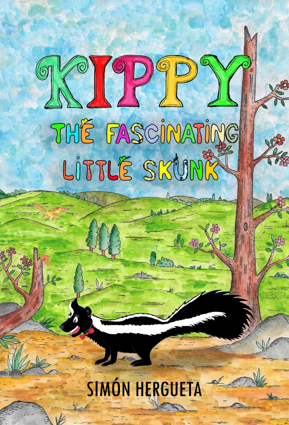 Kippy: The Fascinating Little Skunk, book cover by Simón Hergueta