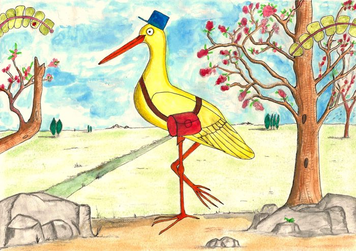 The stork postman from Kippy's adventure